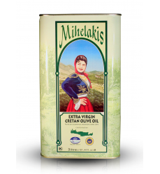Mihelakis Extra Natives Olivenöl im 3 Liter Kanister, natürlich kaltgepresst aus Koroneiki Oliven.